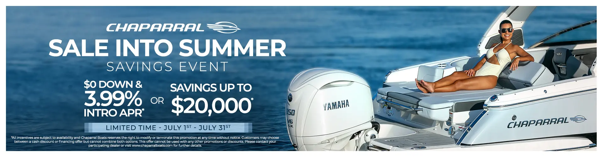 charparral sale into summer savings event