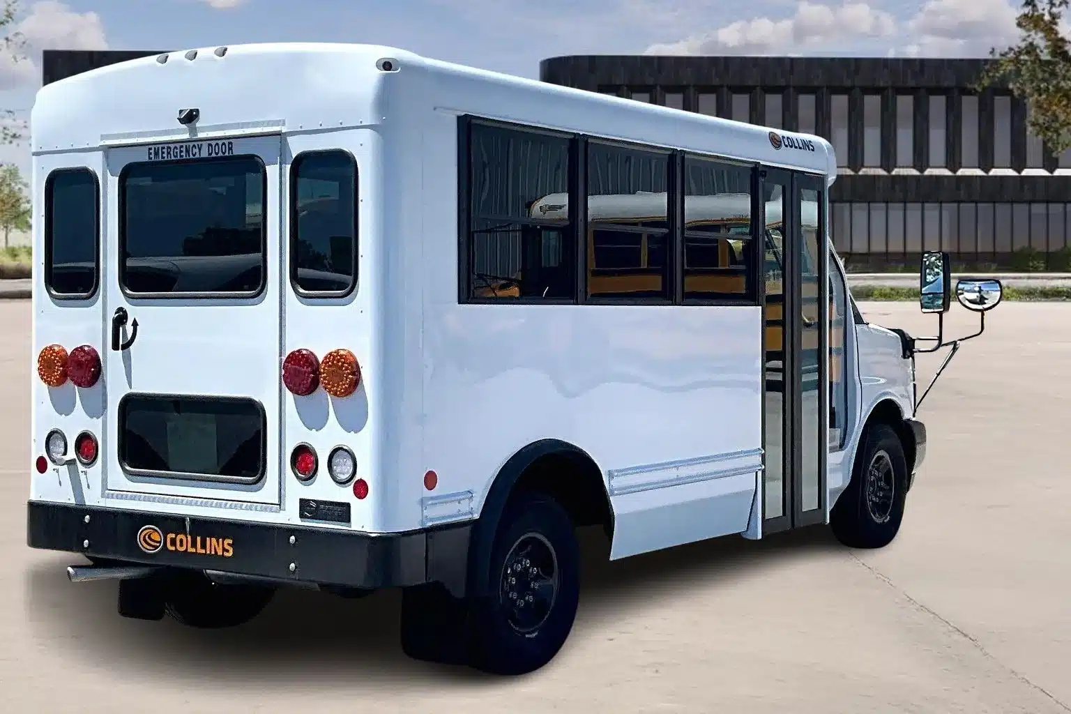 Corporate team boarding an executive shuttle
