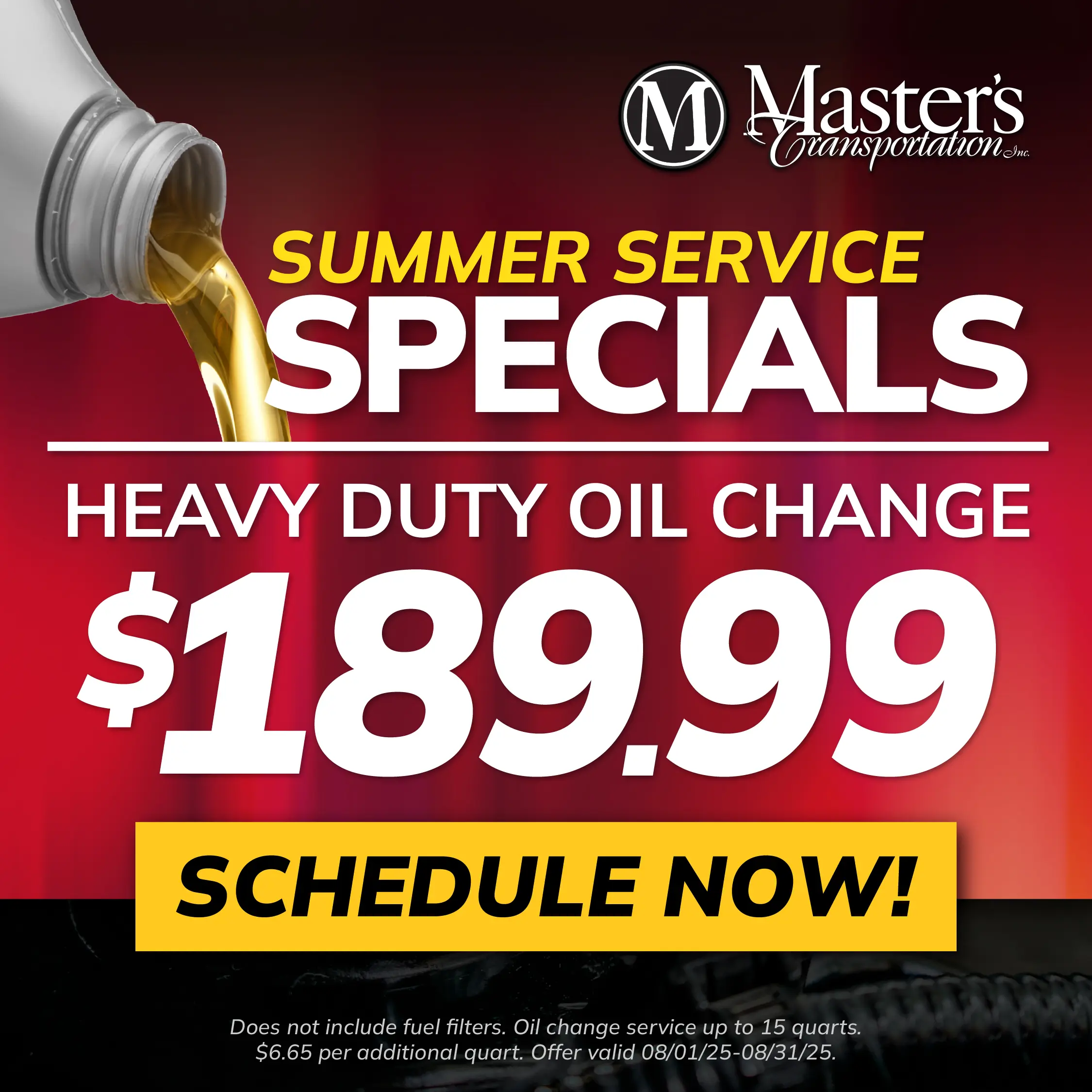 Light Duty Oil Change $89.99