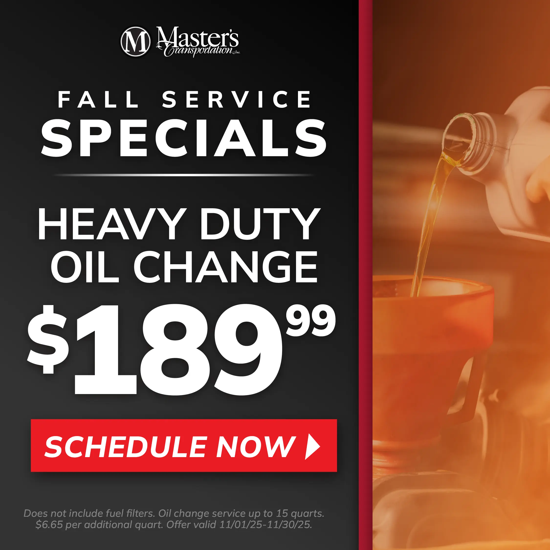 Heavy Duty Oil Change $189.99