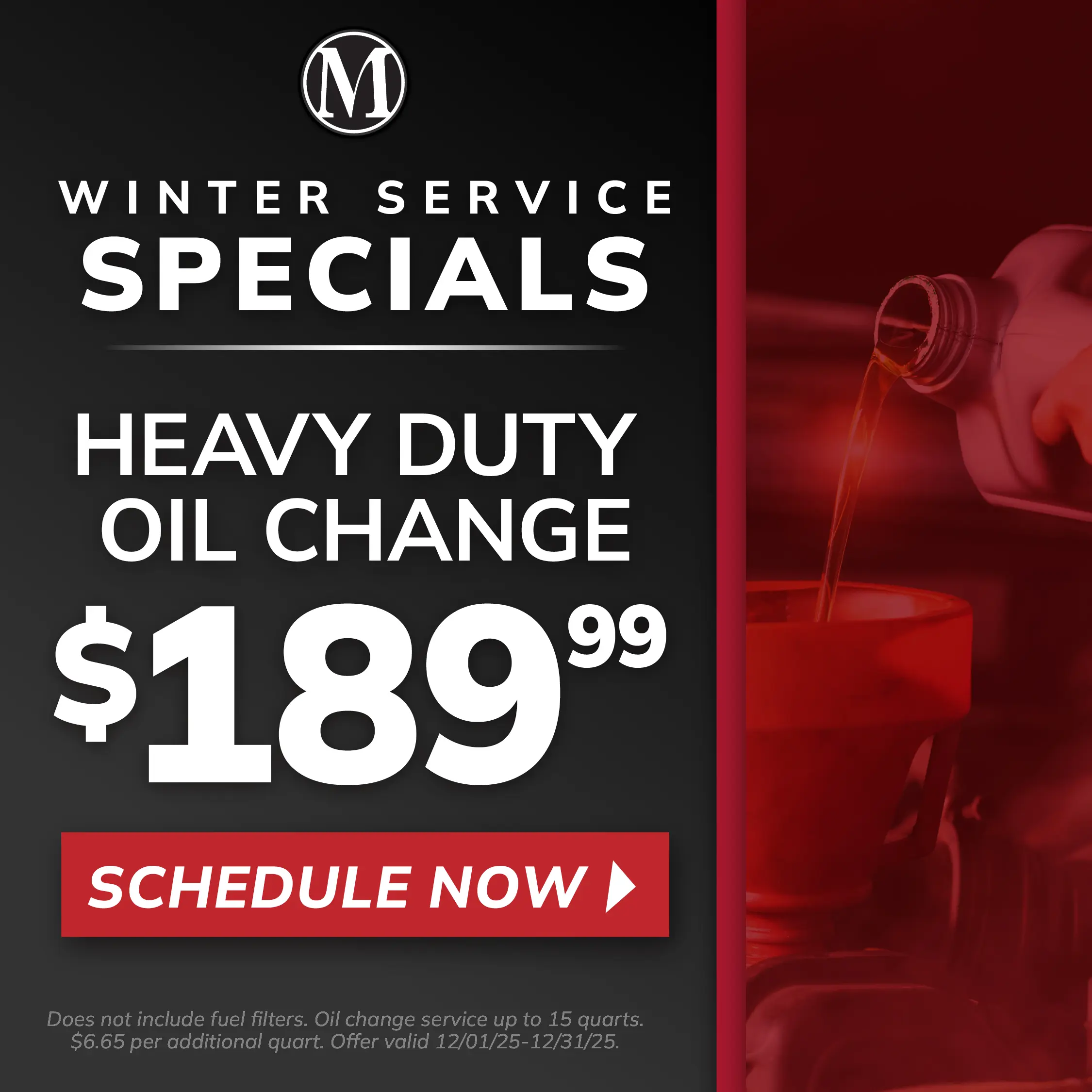 Heavy Duty Oil Change $189.99