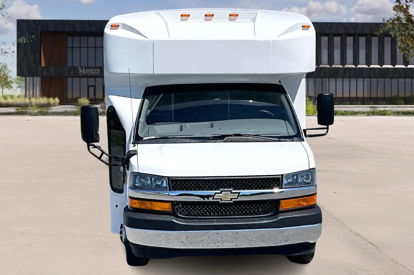 Chevrolet shuttle bus, front view