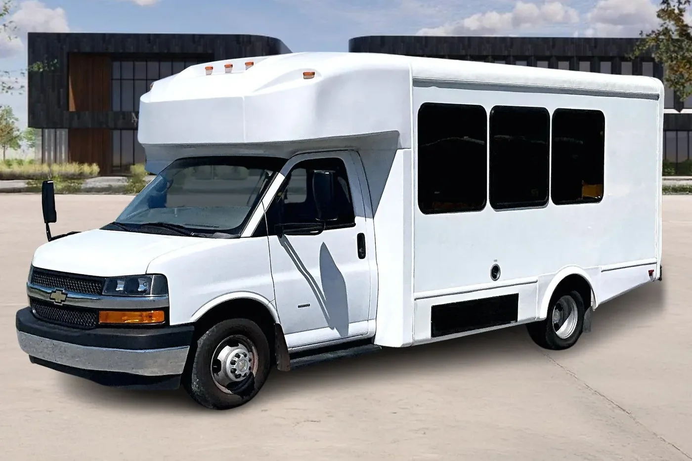 Chevrolet shuttle bus at Master's Transportation