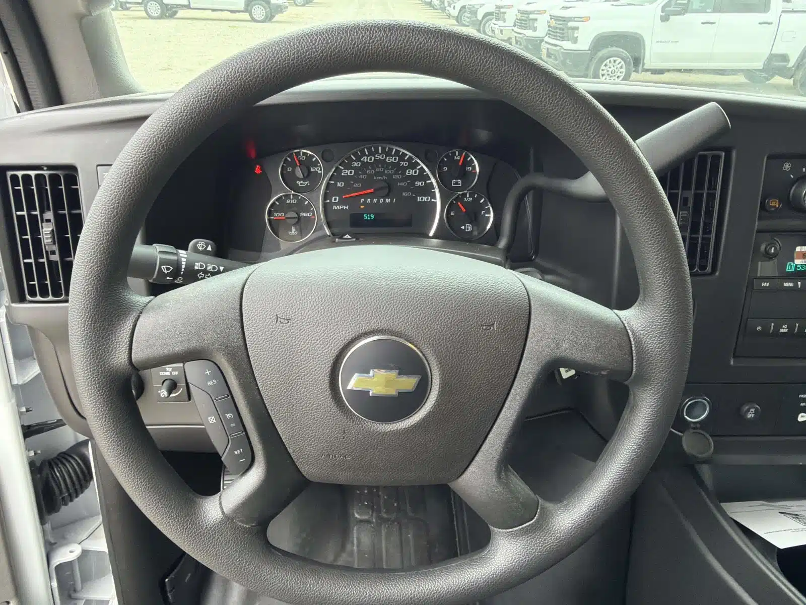 Chevrolet Express driver cockpit and instrument panel