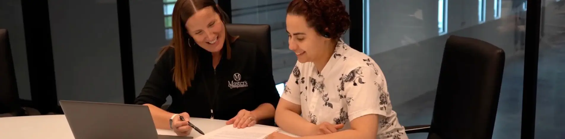 Master's Transportation employee helping a customer