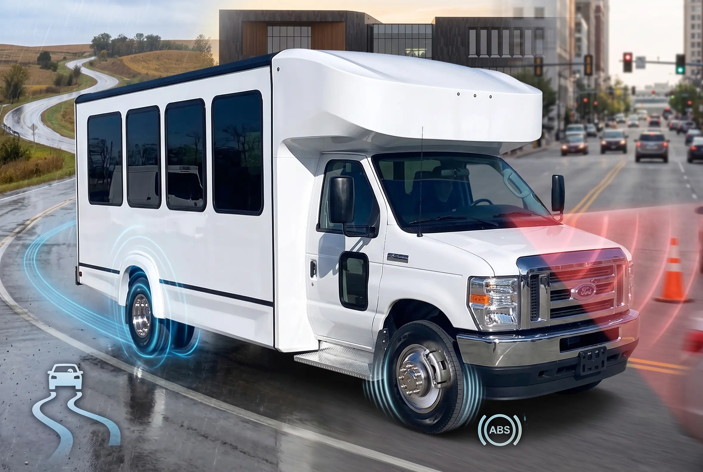 Shuttle Bus in transit