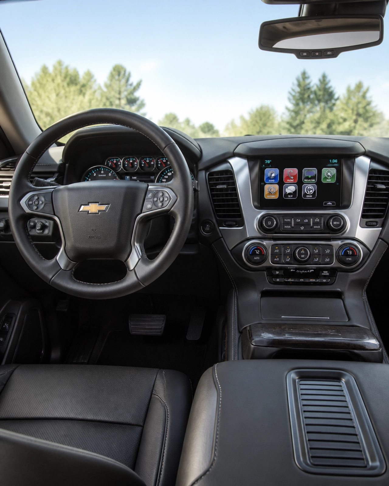 The clean and modern interior of a premium pre-owned SUV at McCloskey Motors
