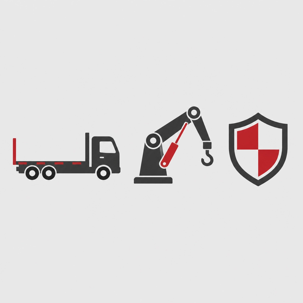Service icons for flatbed trucks and warranty at McCloskey Truck Town