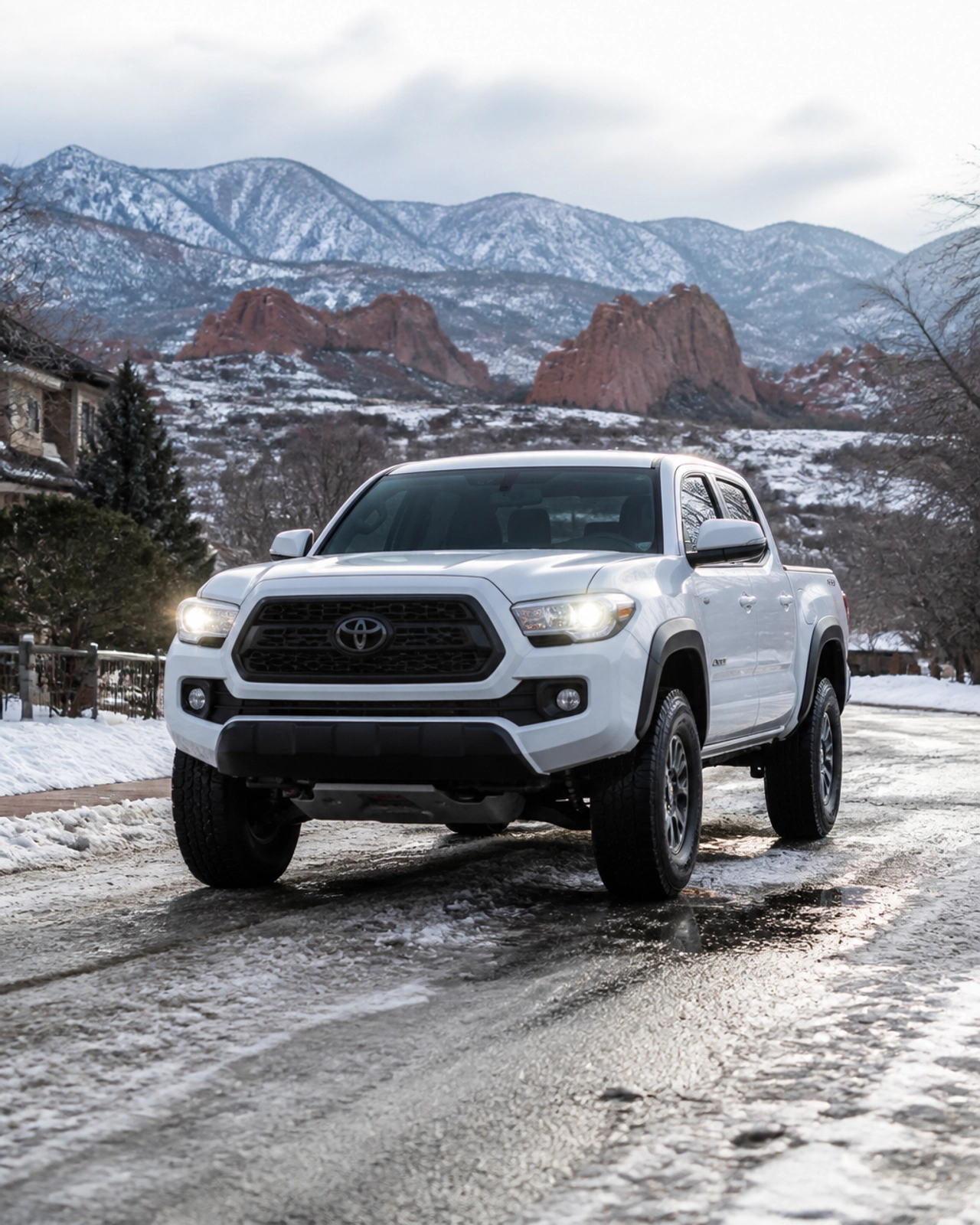 2022 Toyota Tacoma TRD Off-Road in the snow at McCloskey Truck Town in Colorado Springs CO