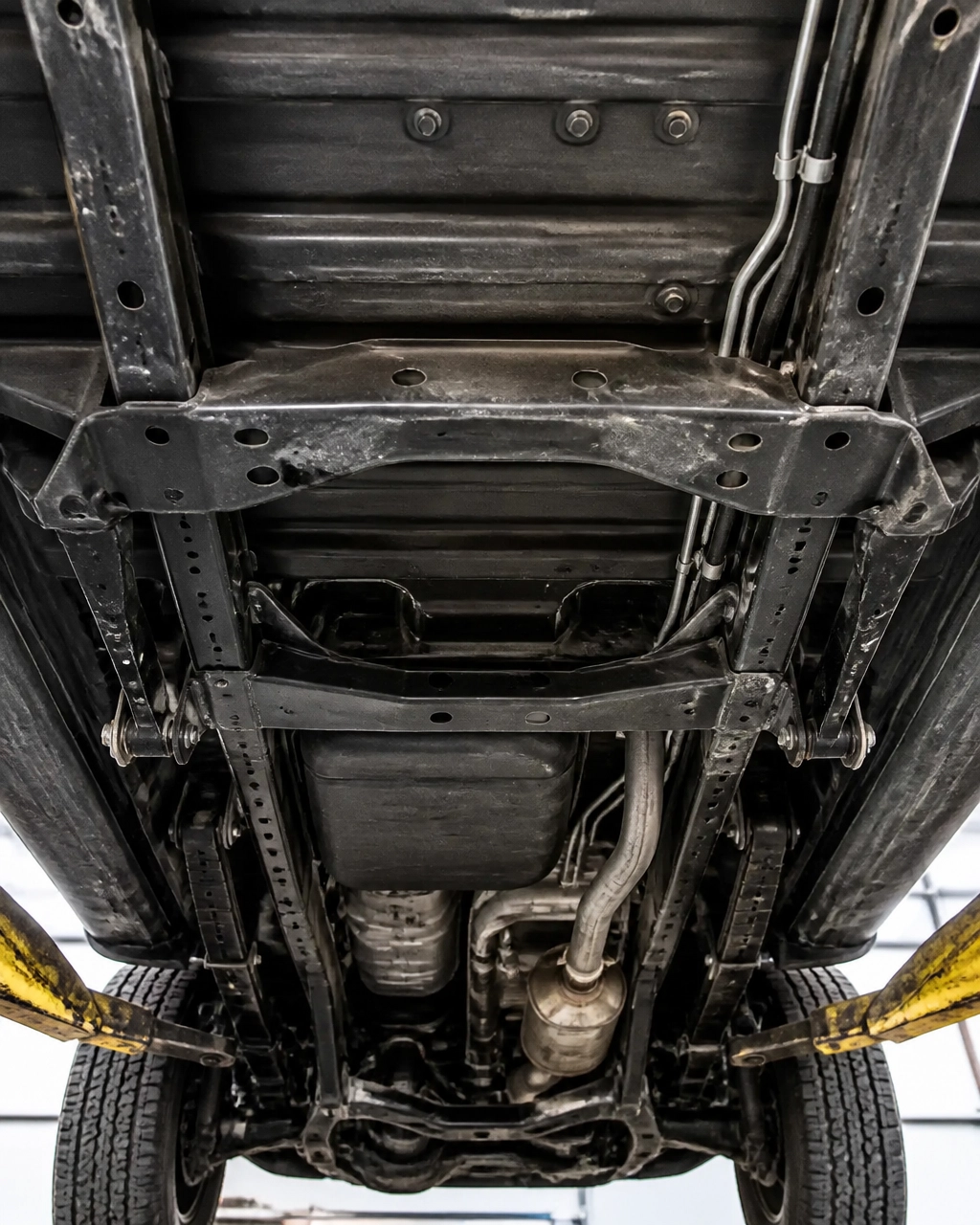 Used Ford F-150 frame and brake line inspection at McCloskey Truck Town in Colorado Springs CO
