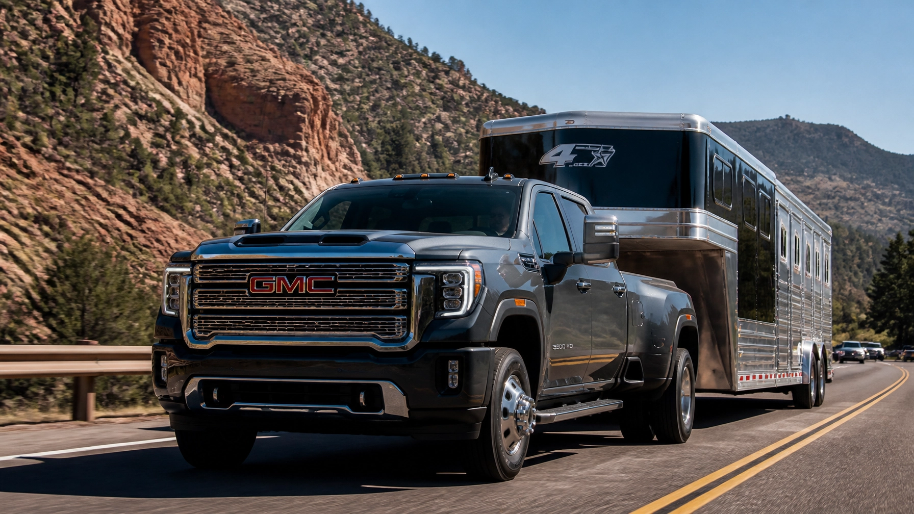 Diesel truck towing a trailer near Colorado Springs CO