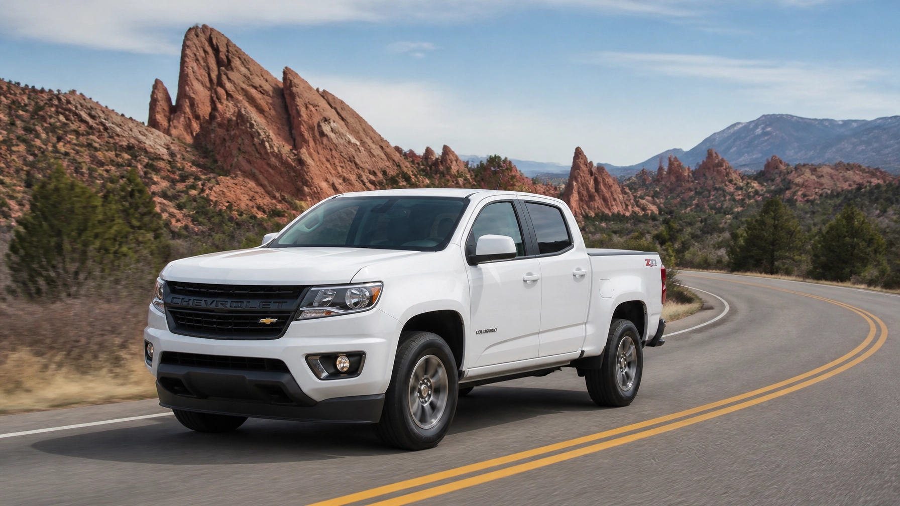 2019 Chevrolet Colorado Z71 midsize truck near Garden of the Gods at McCloskey Truck Town in Colorado Springs CO