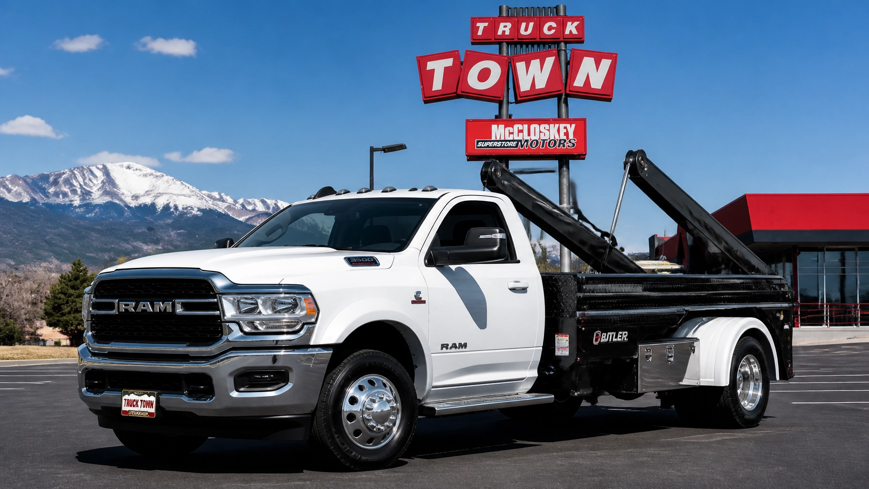 2022 RAM 3500 with a Butler Arm Bed at McCloskey Truck Town in Colorado Springs CO