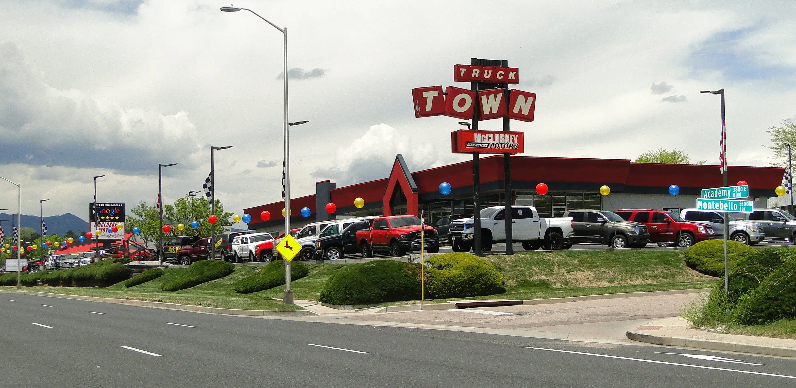 McCloskey Truck Town dealership lot in Colorado Springs CO