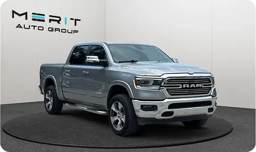 RAM pickup truck on a studio turntable