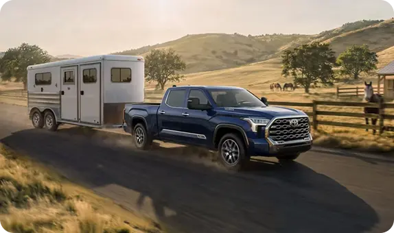Toyota Tundra towing a trailer