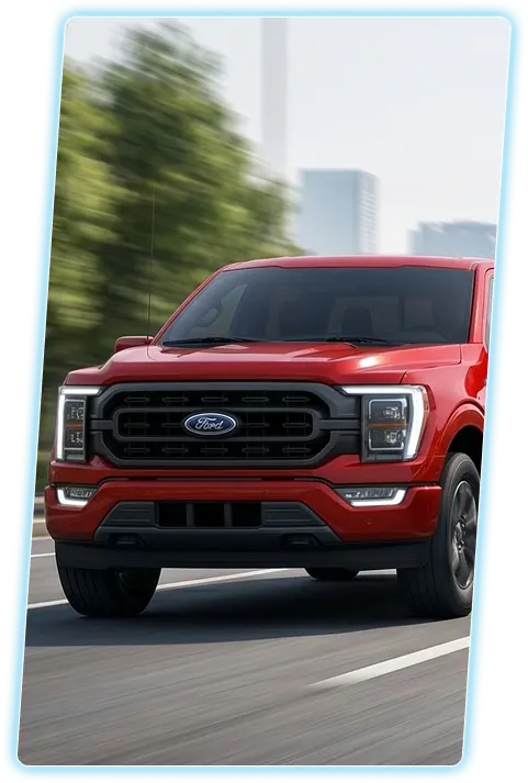 Ford pickup truck front view