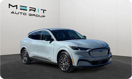 Ford electric vehicle on a studio turntable