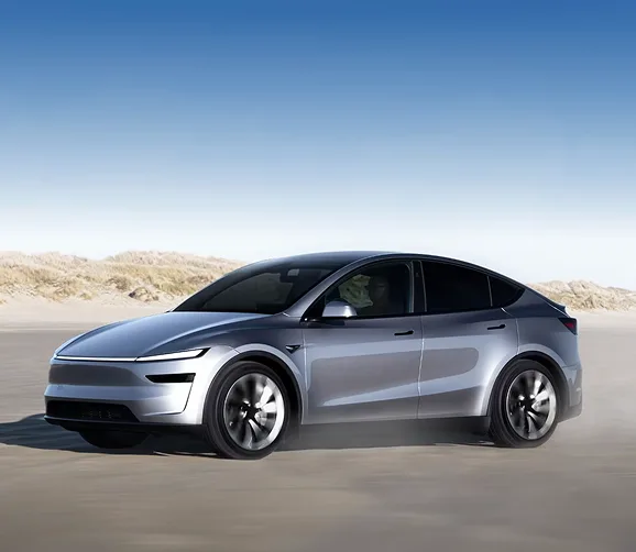 Tesla Model Y front three-quarter view