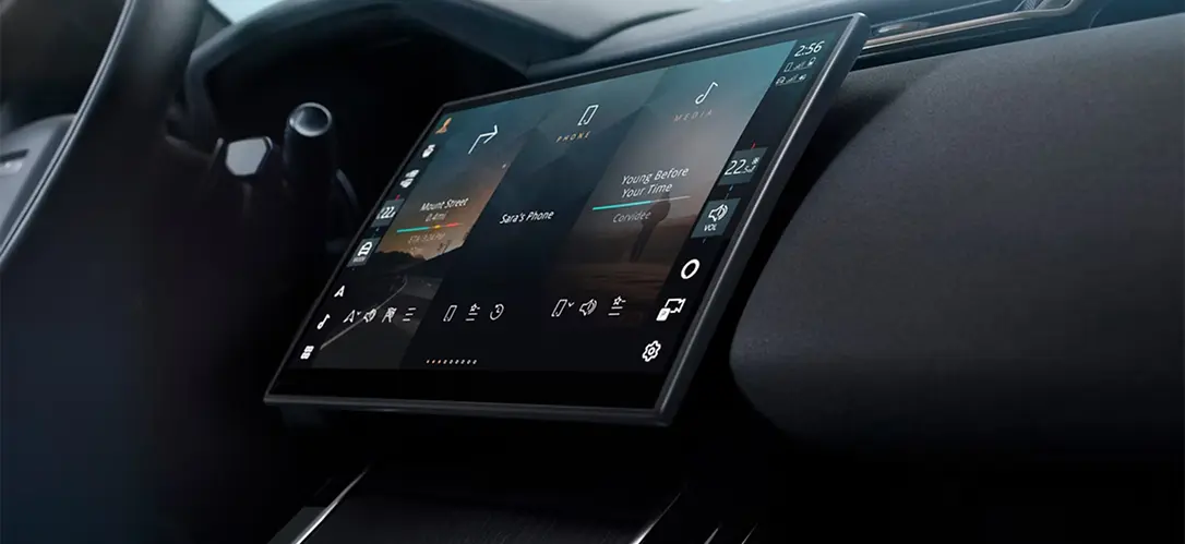 Range Rover Velar dual touchscreen cabin