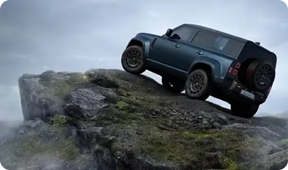 Defender OCTA off-roading over terrain
