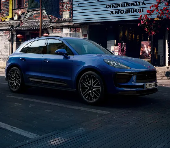 Porsche Macan front three-quarter view