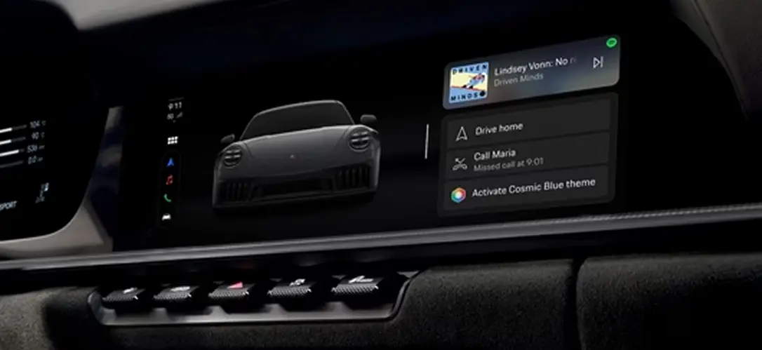 Porsche 911 performance-focused cabin tech
