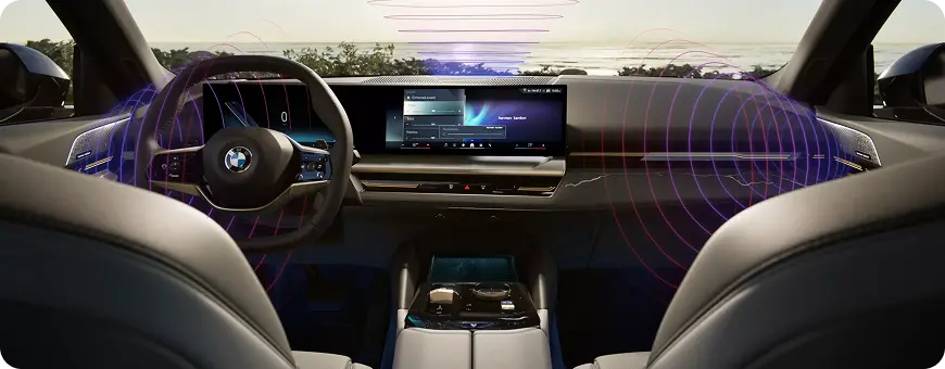 BMW Harman Kardon speaker grille in the cabin