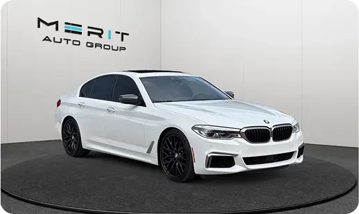 BMW 5 Series on a studio turntable