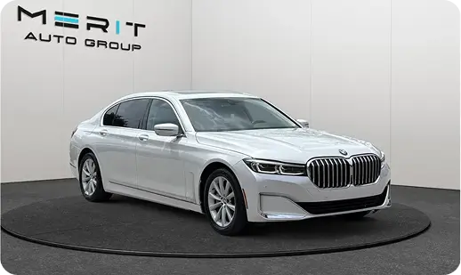 BMW 7 Series on a studio turntable