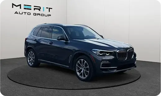 BMW X5 on a studio turntable