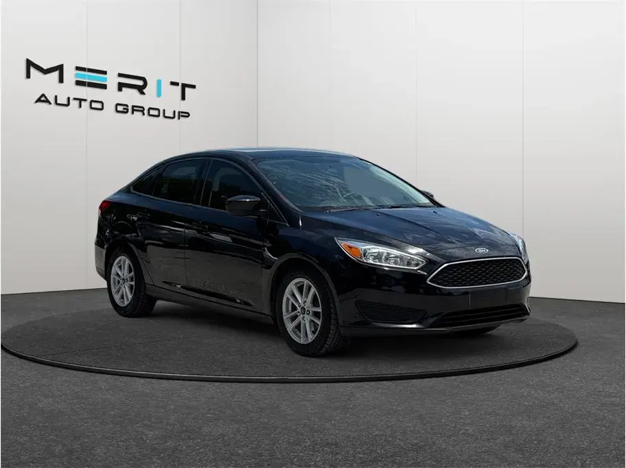 Ford Focus compact car on a studio turntable