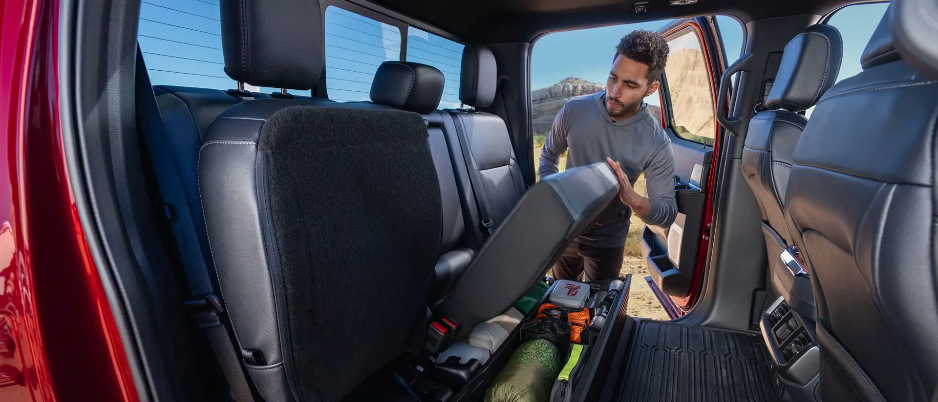 Ford F-150 lockable in-cabin storage compartment
