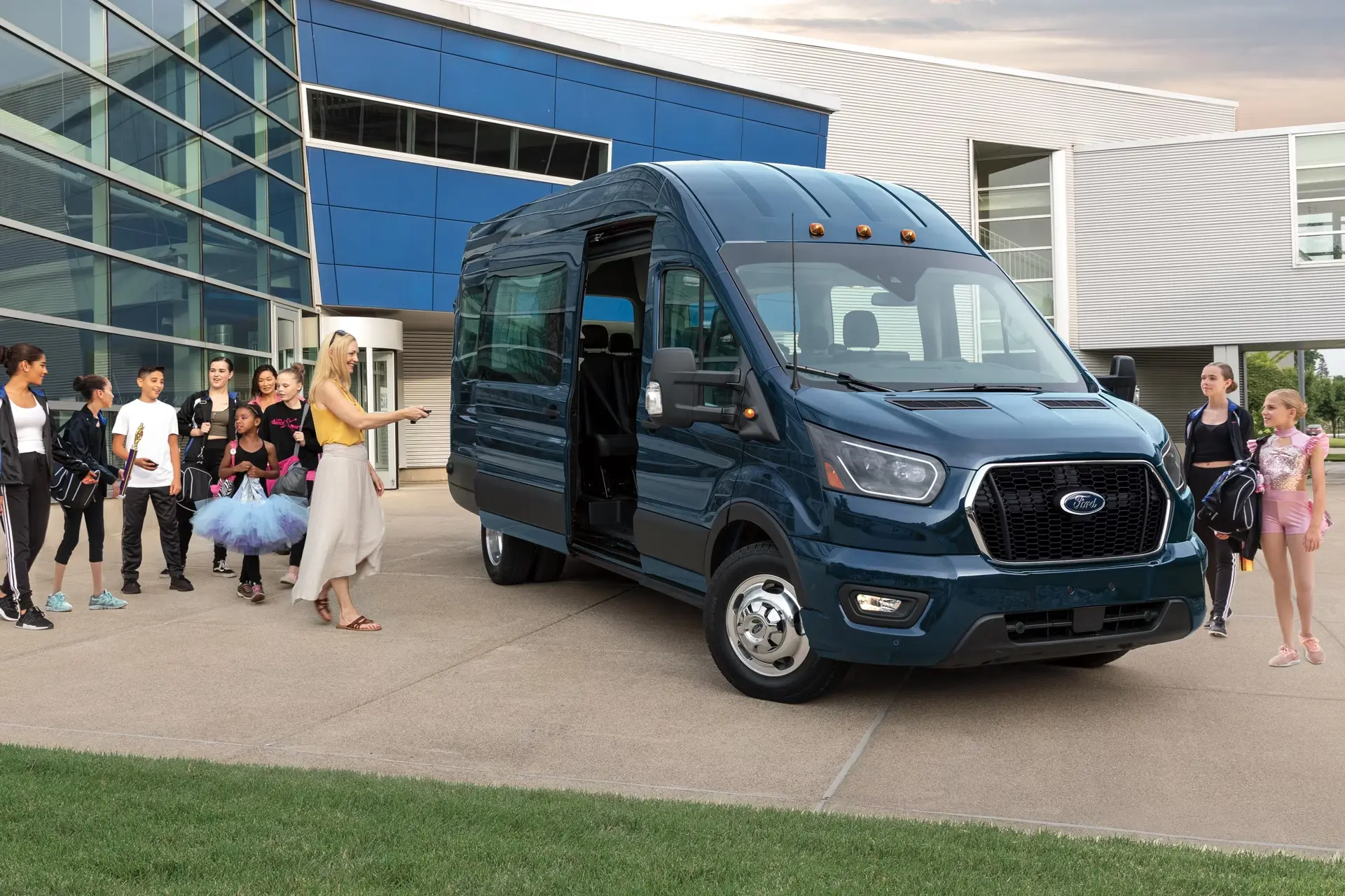Ford Transit front three-quarter view