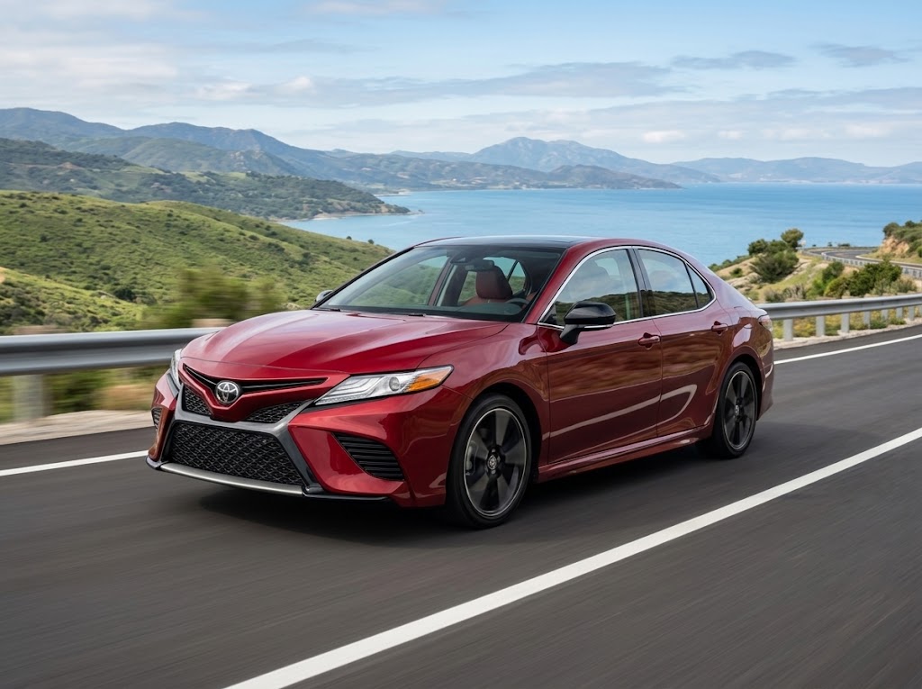 Used Toyota Camry XSE inspected at Merit Auto Group in Jacksonville, FL, where a 70-point inspection verifies every used Toyota and Honda