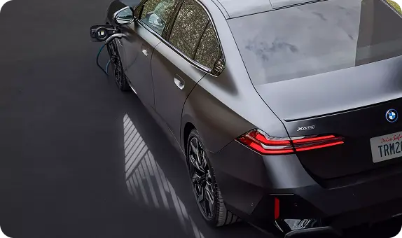 BMW Dynamic Light Carpet projecting light onto the ground at the door