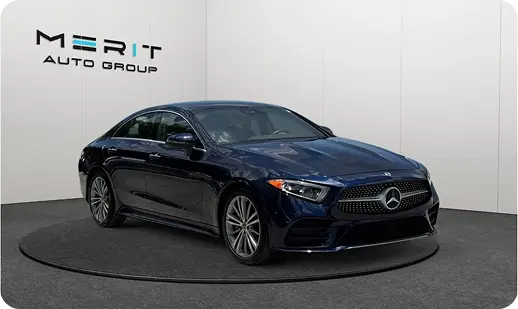 Mercedes-Benz sedan on a studio turntable