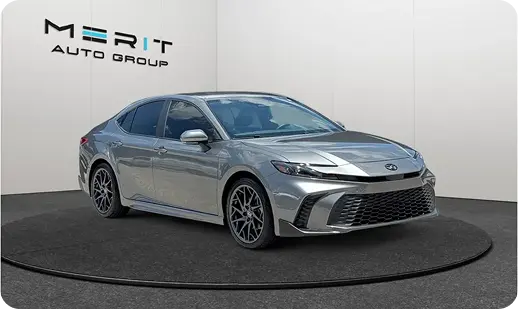 Toyota sedan on a studio turntable