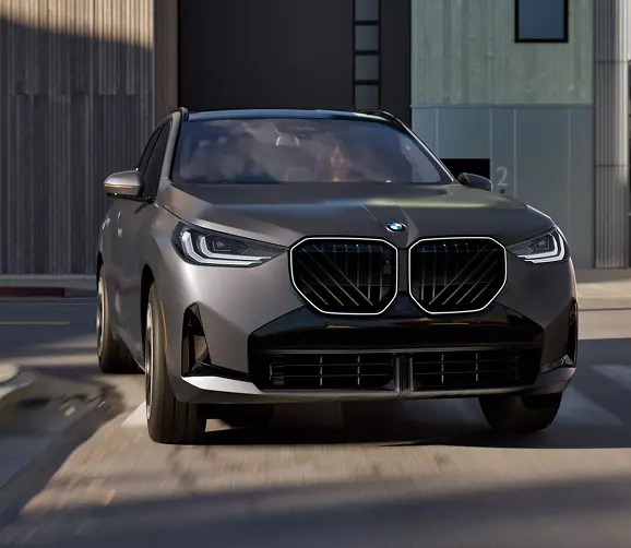 Gray BMW X3 front three-quarter view