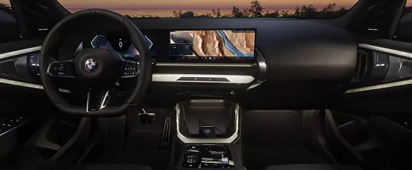 BMW X3 dashboard with a widescreen infotainment display