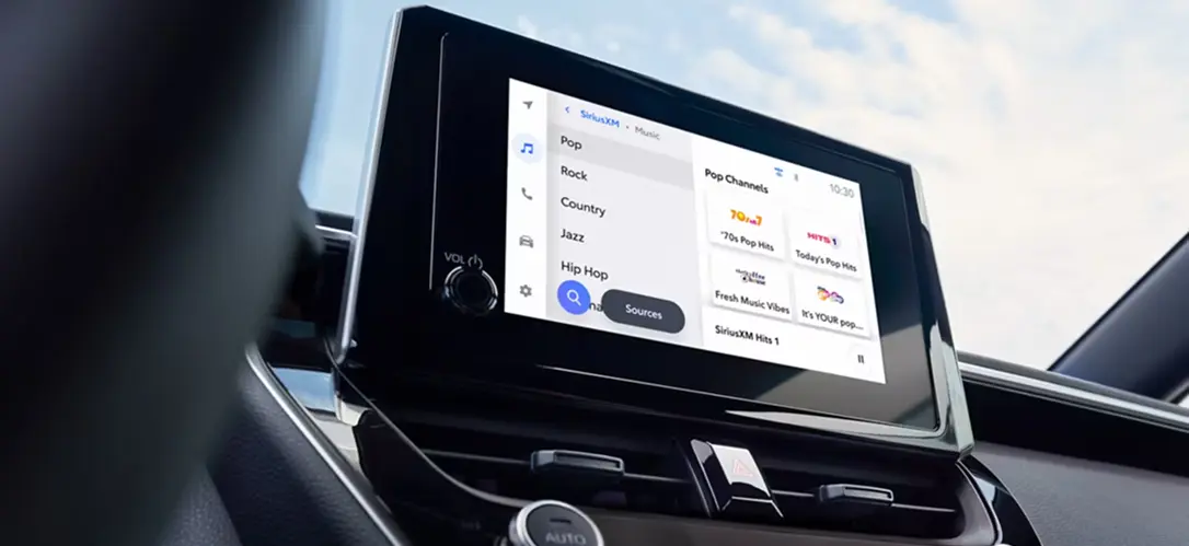 Toyota Corolla center touchscreen infotainment display