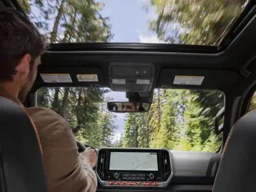 Interior of new Nissan Frontier sunroof