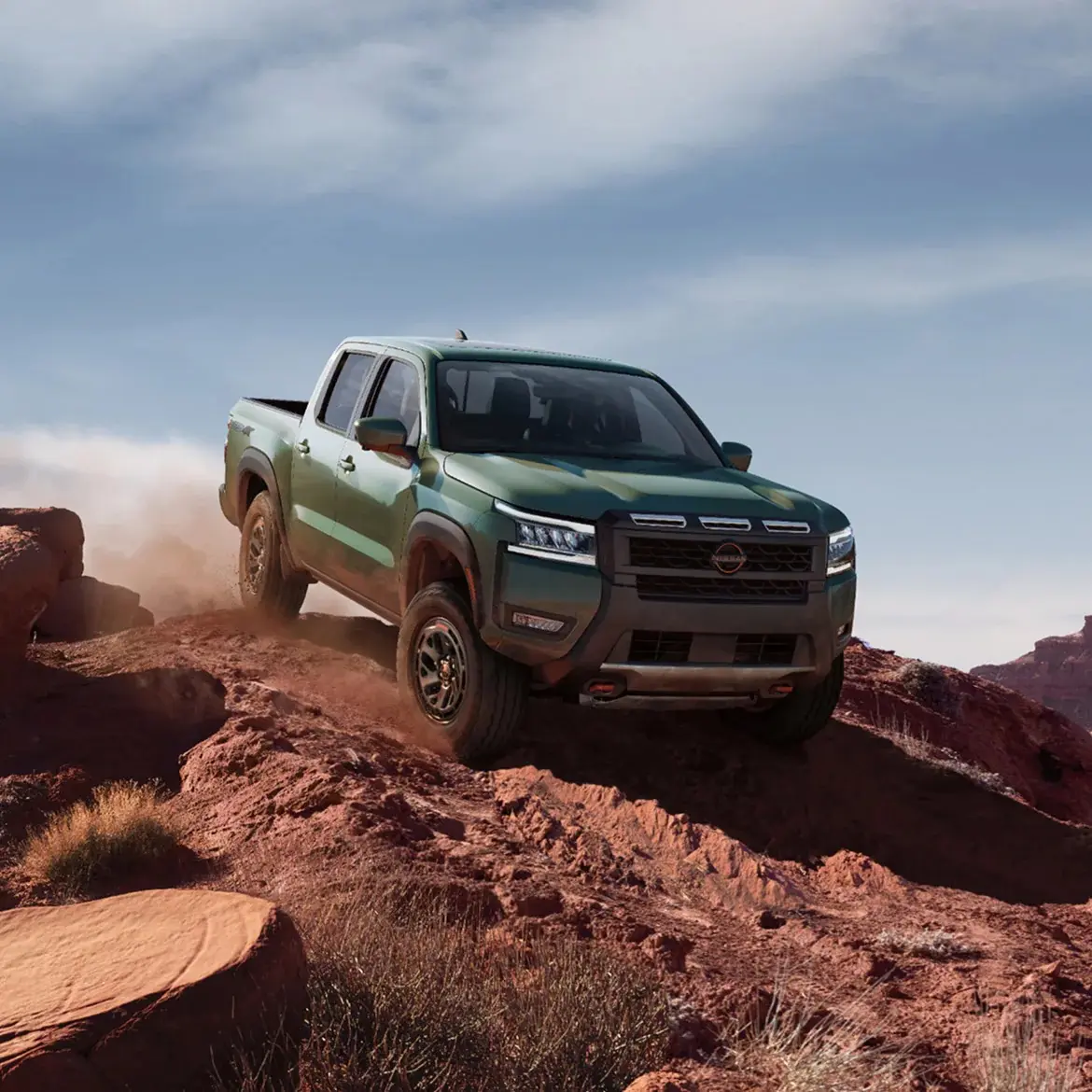 New Nissan Frontier on Rocks