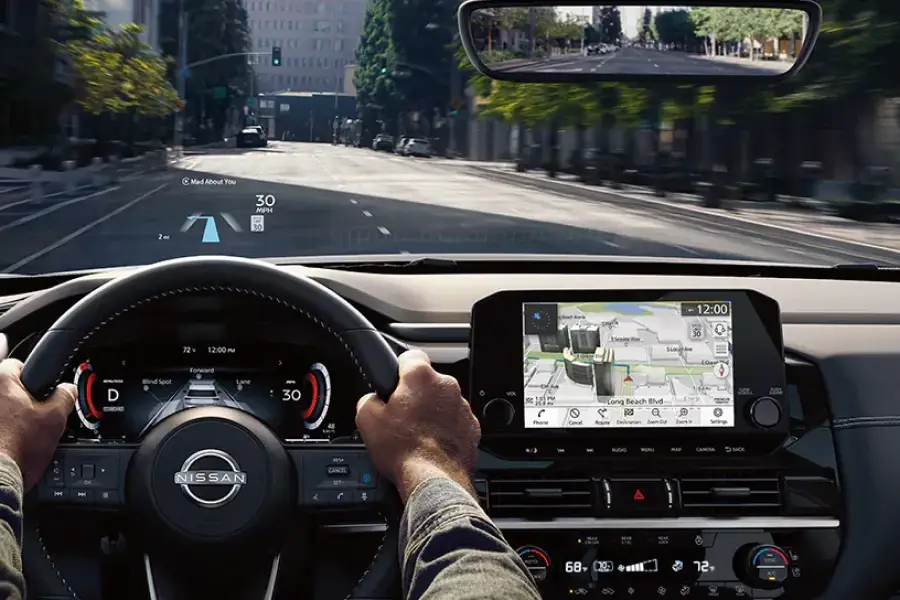 Console of a Nissan Pathfinder
