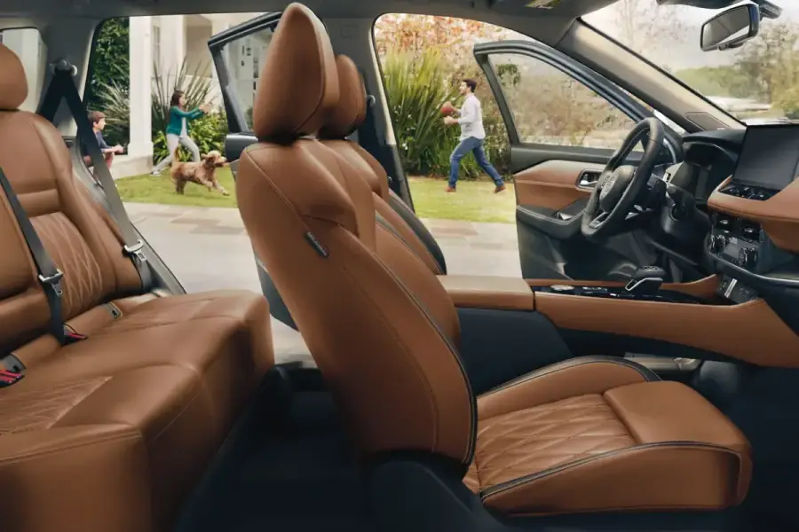 Interior cab of a Nissan Rogue