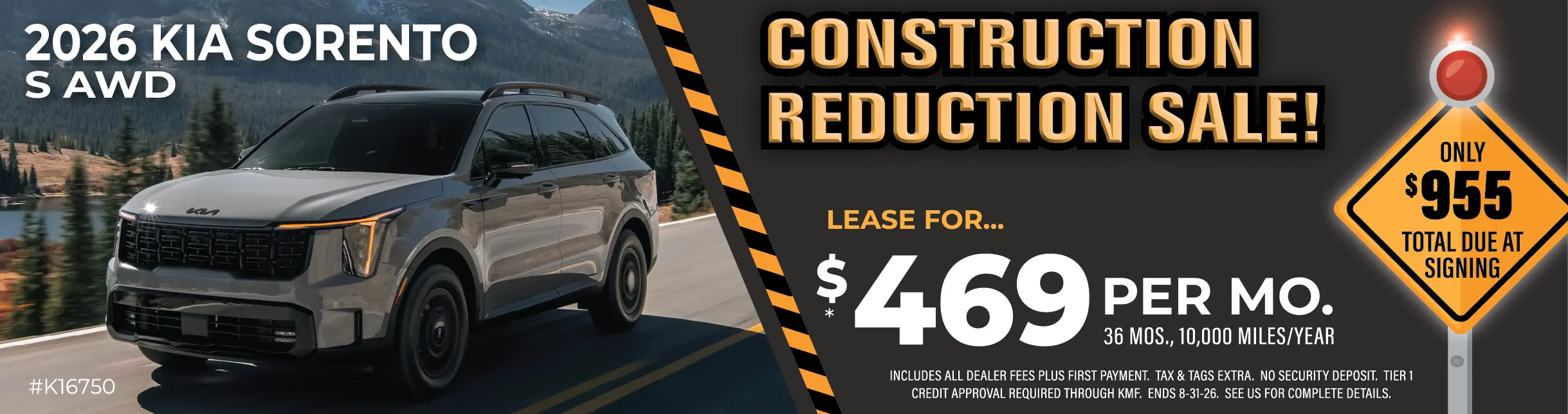 2026 KIA Sorento Lease from $469/month