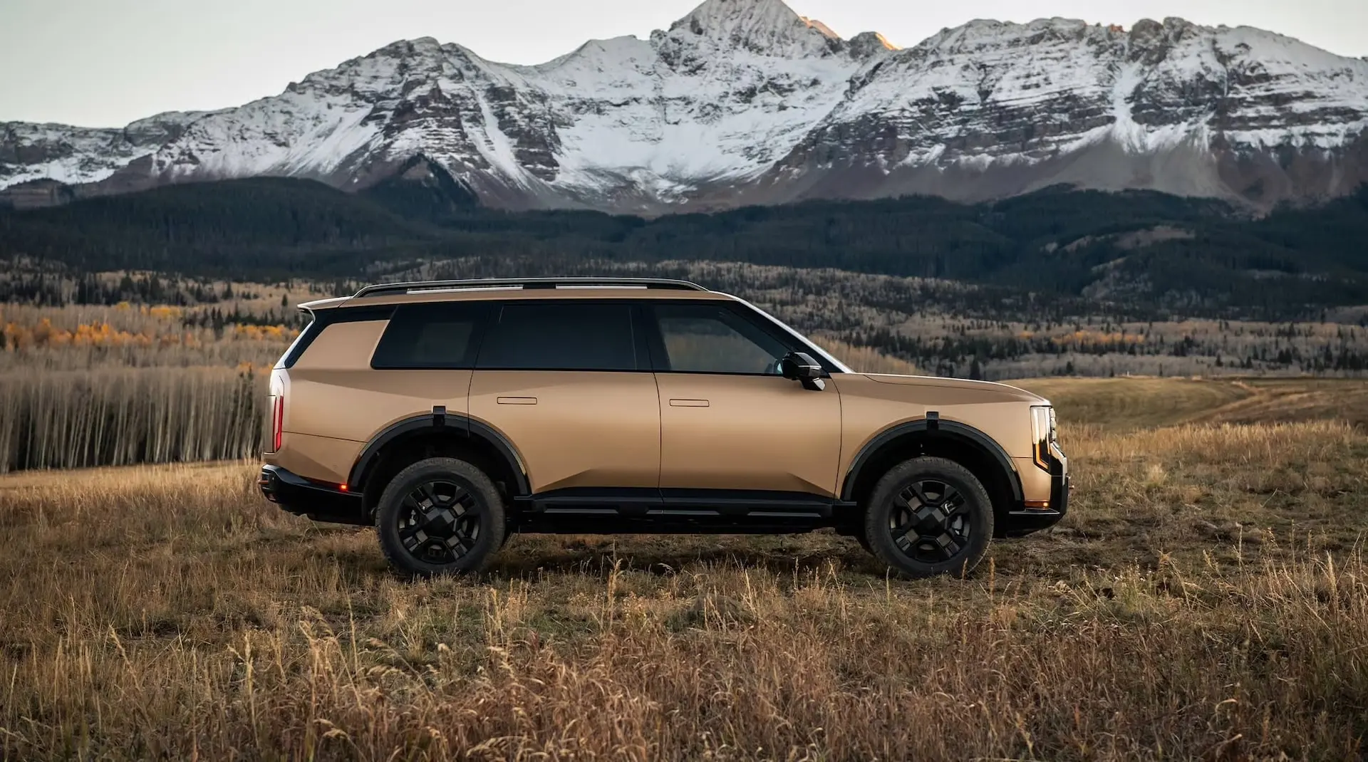 2027 Kia Telluride full side profile parked on open ground
