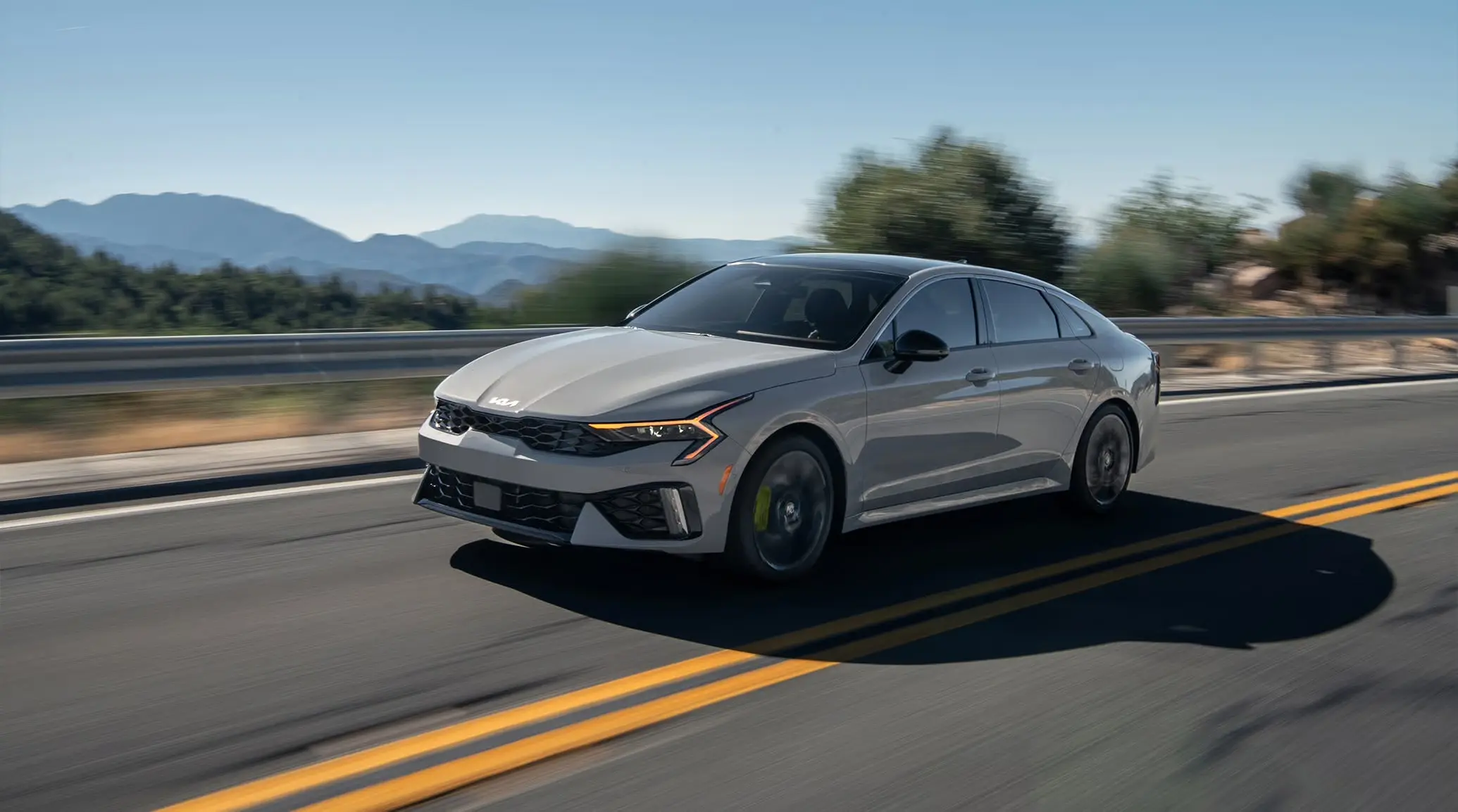 2027 Kia K5 exterior, three-quarter view