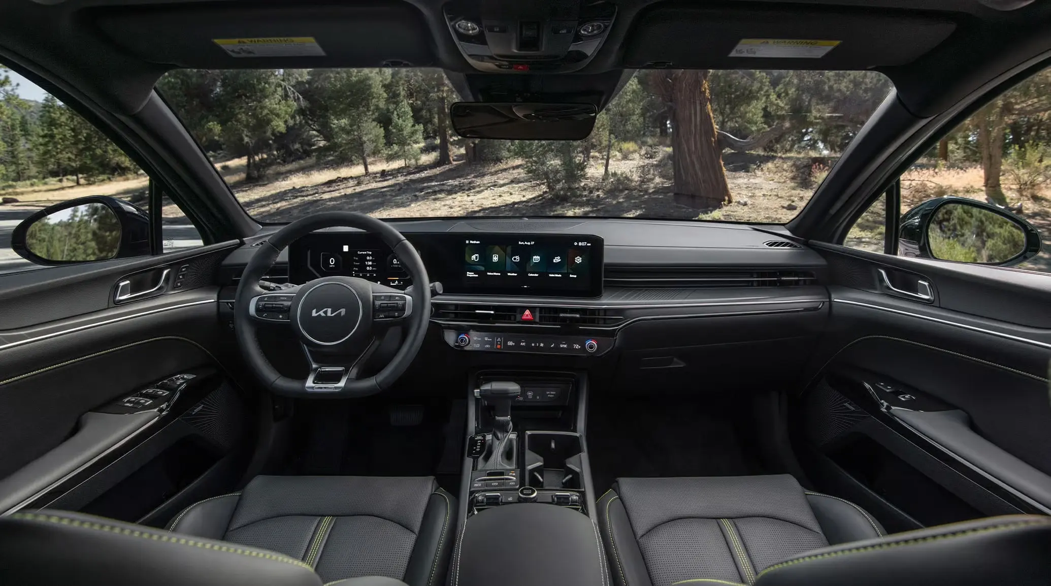 2027 Kia K5 front cabin detail