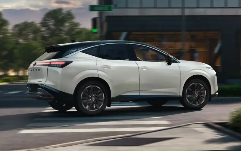 Nissan vehicle on a road